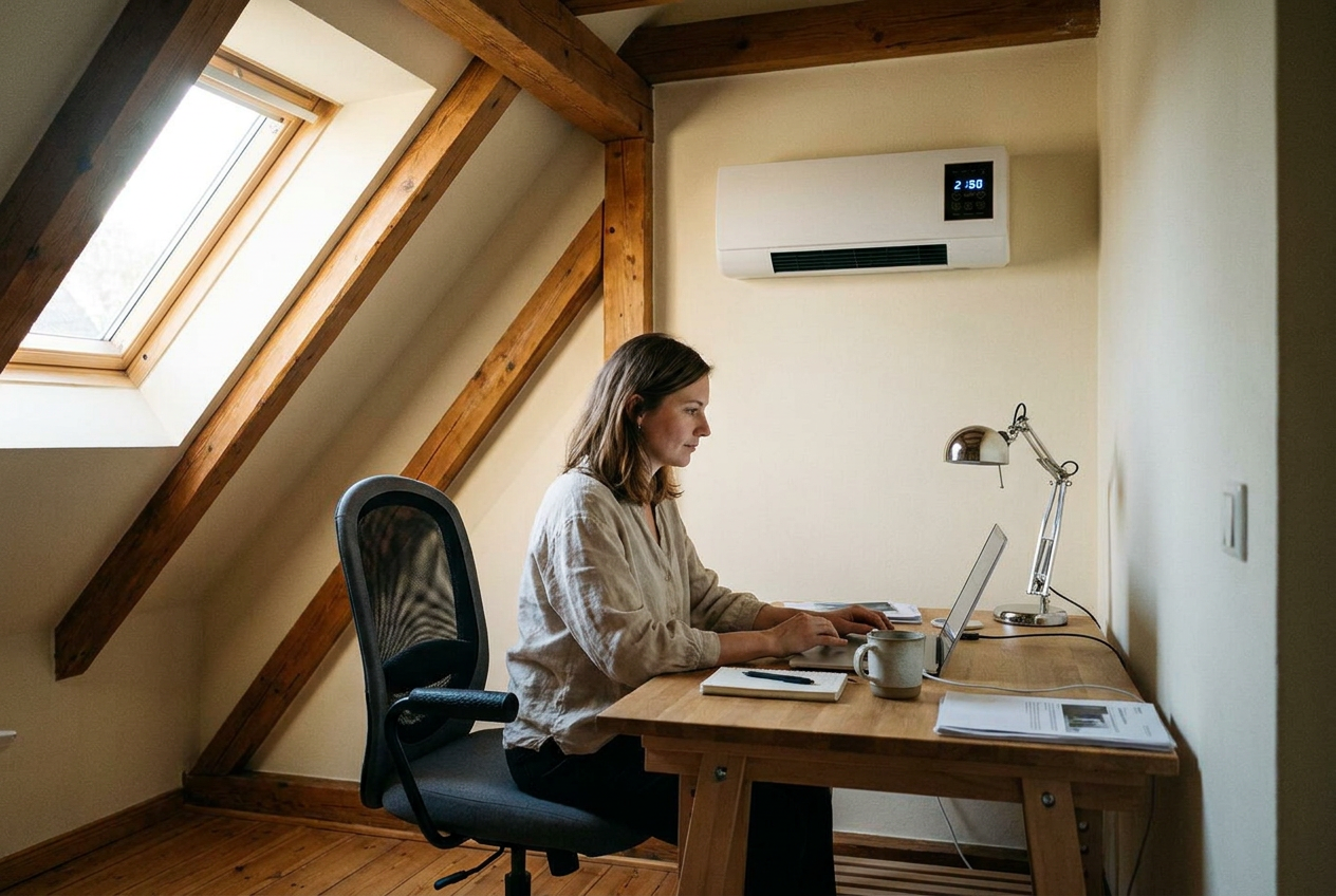 Jiuberry Tranquil Dwell Portable Air Conditioning in office